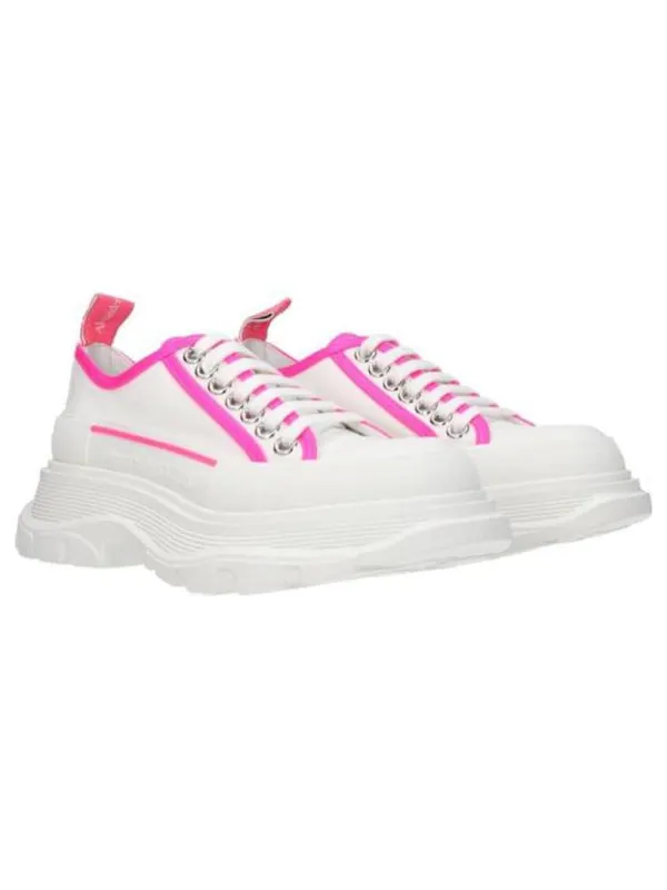 Кроссовки tread slick lace up 'white neon pink' Alexander Mcqueen — изображение 2 из 4, белый/неоновый розовый