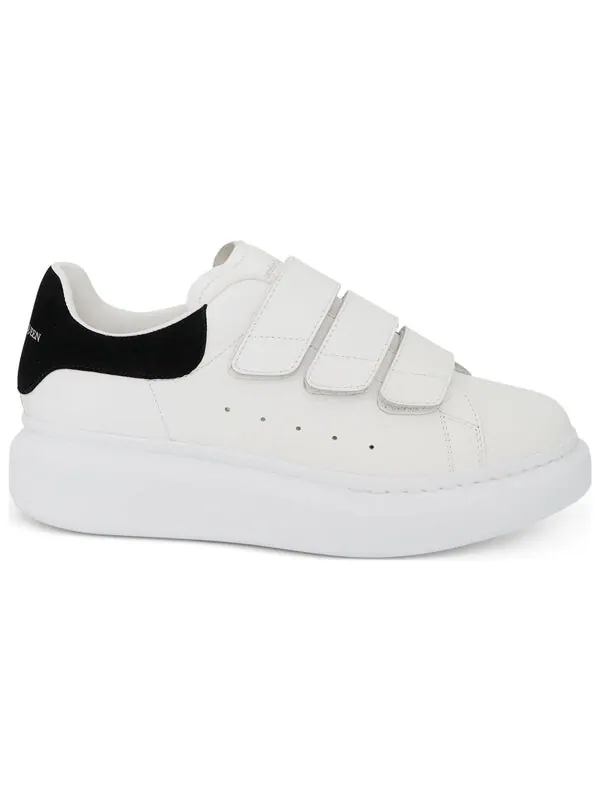 Кроссовки oversized triple strap sneaker 'white black' Alexander Mcqueen — изображение 2 из 4, белый/черный