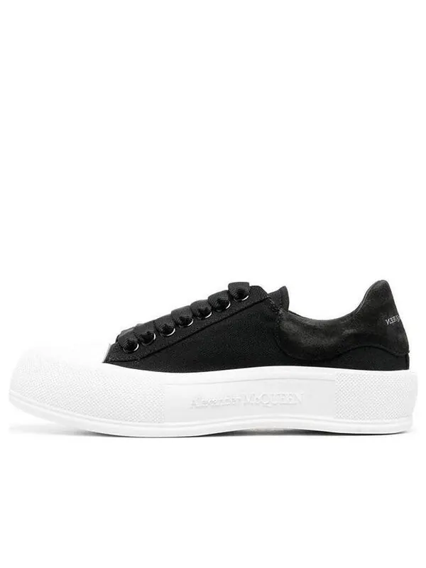 Кроссовки deck skate plimsoll shoes 'black white' Alexander Mcqueen — изображение 1 из 4, черный/белый