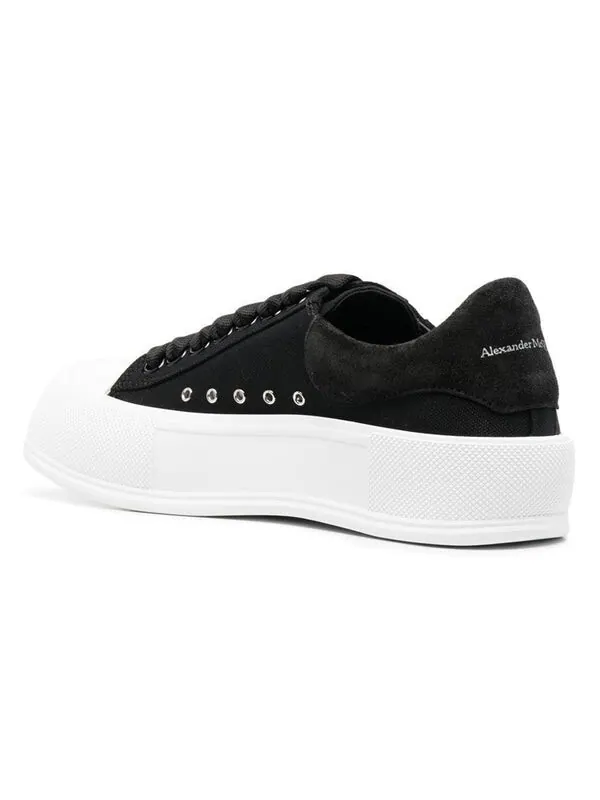 Кроссовки deck skate plimsoll shoes 'black white' Alexander Mcqueen — изображение 4 из 4, черный/белый