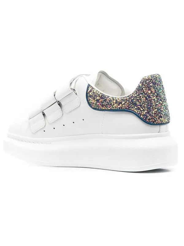 Кроссовки oversized triple strap sneaker 'white glittered' Alexander Mcqueen — изображение 3 из 4, белый