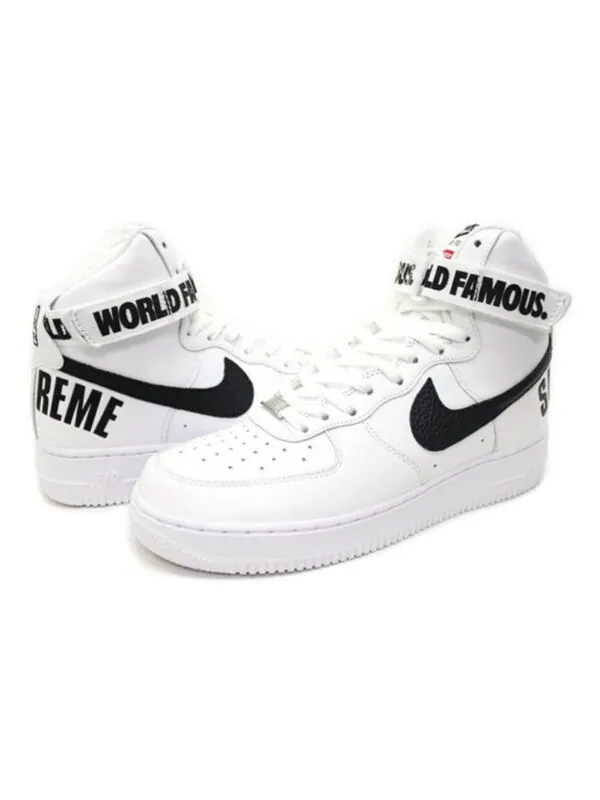 Кроссовки x supreme air force 1 высокие supreme Nike — изображение 3 из 4, белый