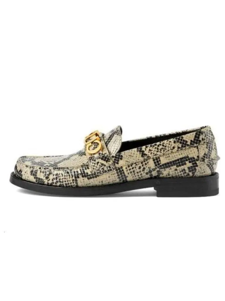 Кроссовки (WMNS) Gucci Python Print Logo Loafer 'Neutral' — изображение 1 из 2, мульти