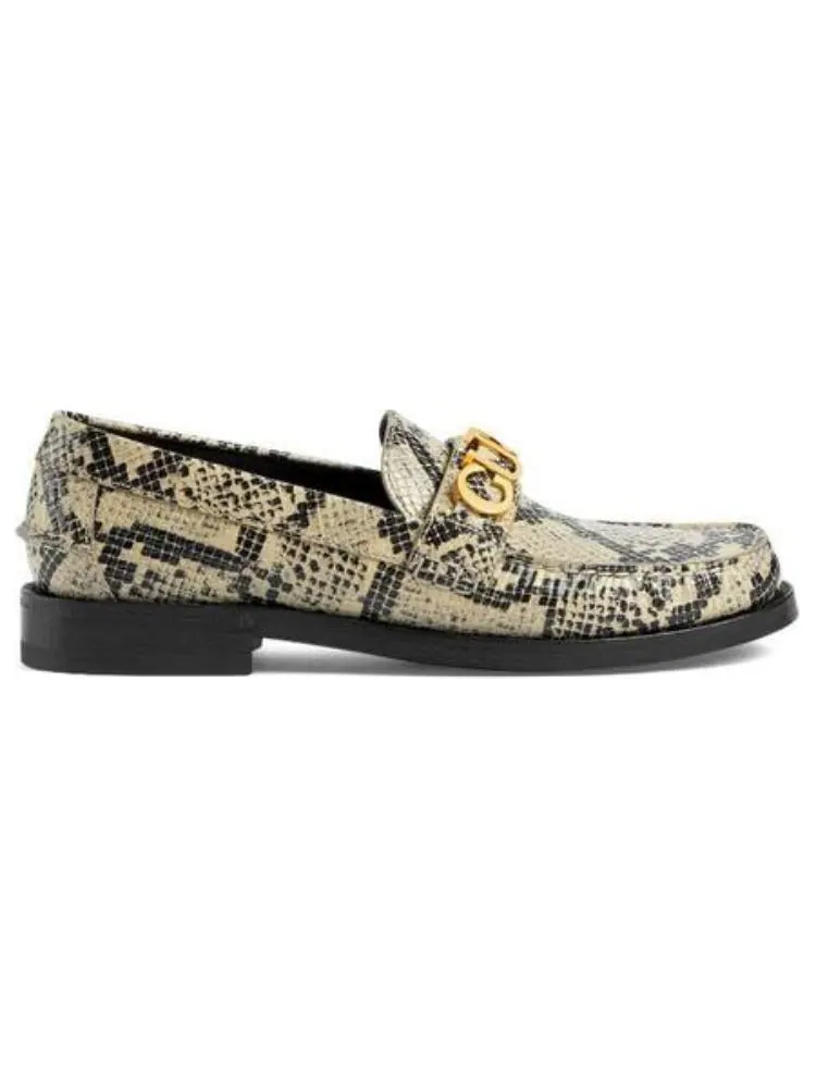 Кроссовки (WMNS) Gucci Python Print Logo Loafer 'Neutral' — изображение 2 из 2, мульти