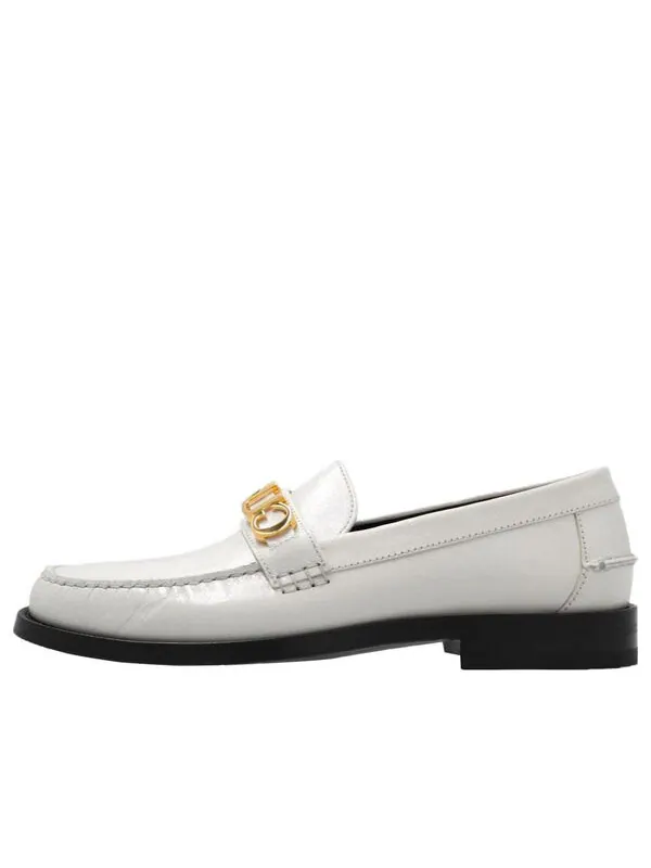 Кроссовки loafer with metal logo 'white' Gucci — изображение 1 из 4, белый