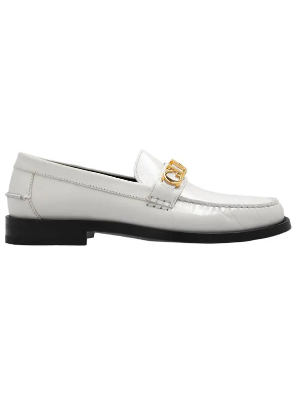 Кроссовки loafer with metal logo 'white' Gucci — изображение 2 из 4, белый