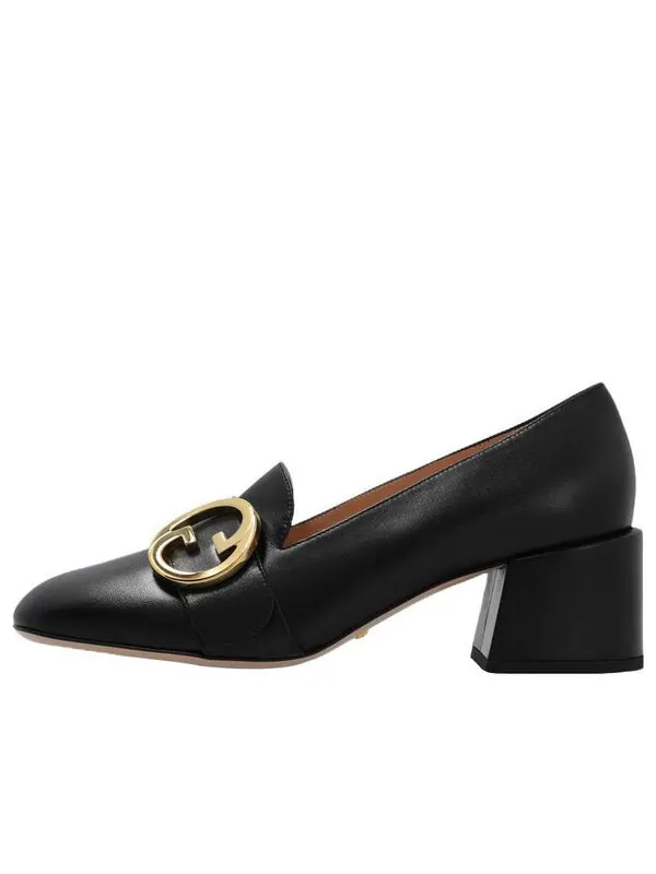 Кроссовки blonde mid-heel pumps 'black' Gucci — изображение 1 из 4, черный/золотистый