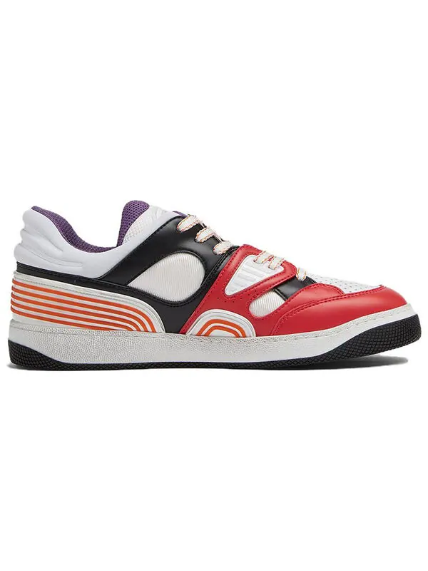 Кроссовки basket 'red white black' Gucci — изображение 2 из 4, красный белый черный