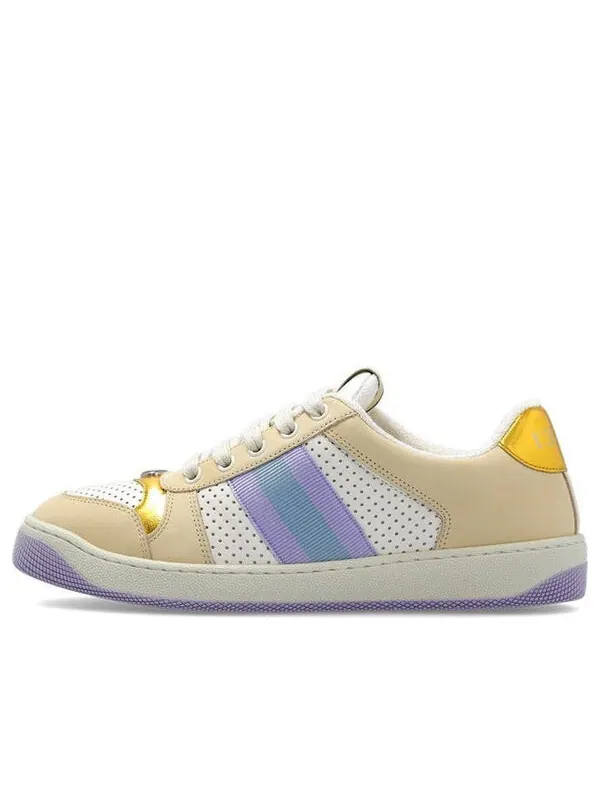 Кроссовки screener 'beige purple' Gucci — изображение 1 из 4, бежевый/фиолетовый