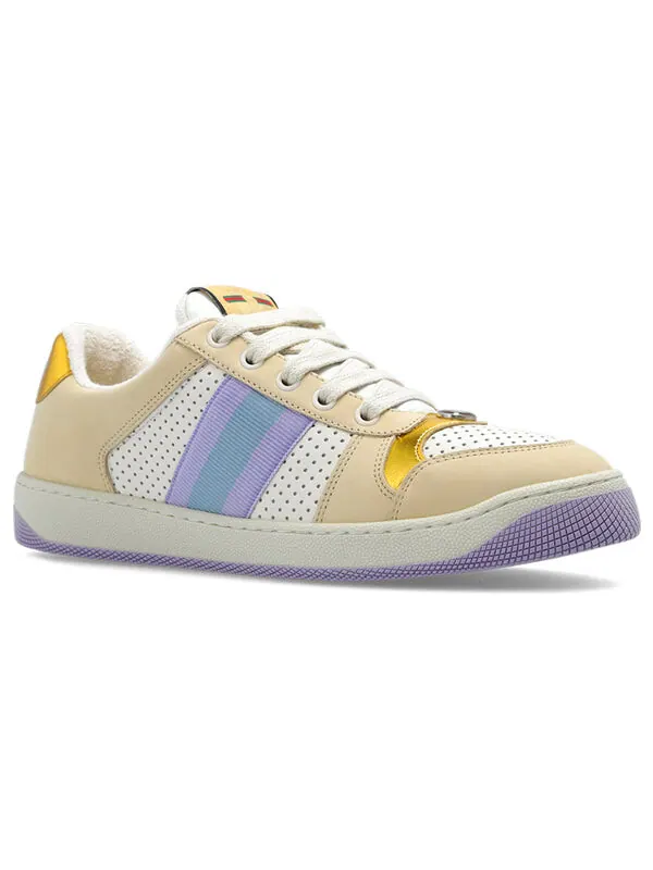Кроссовки screener 'beige purple' Gucci — изображение 2 из 4, бежевый/фиолетовый