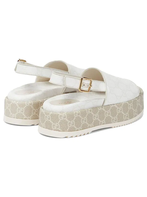 Сандалии platform gg sandal 'white beige' Gucci — изображение 3 из 3, белый/бежевый