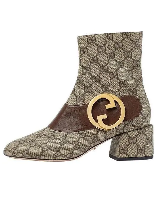 Кроссовки blondie gg-supreme boots 'brown' Gucci — изображение 1 из 1, бежевый