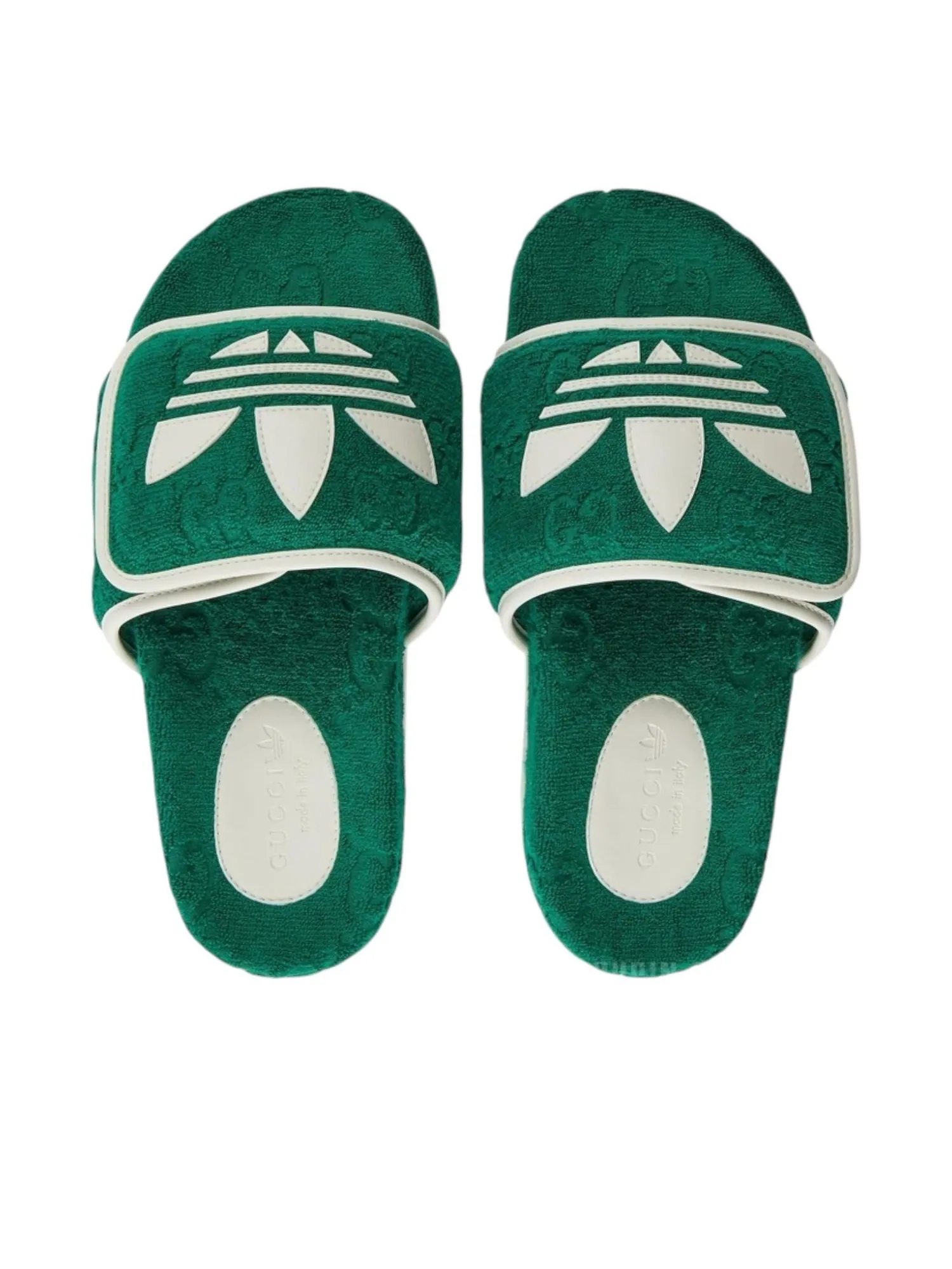 Сандалии (WMNS) adidas x Gucci GG Platform Sandal 'Green' — изображение 3 из 5, зеленый
