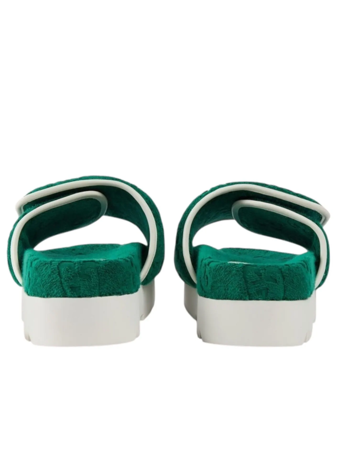 Сандалии (WMNS) adidas x Gucci GG Platform Sandal 'Green' — изображение 4 из 5, зеленый