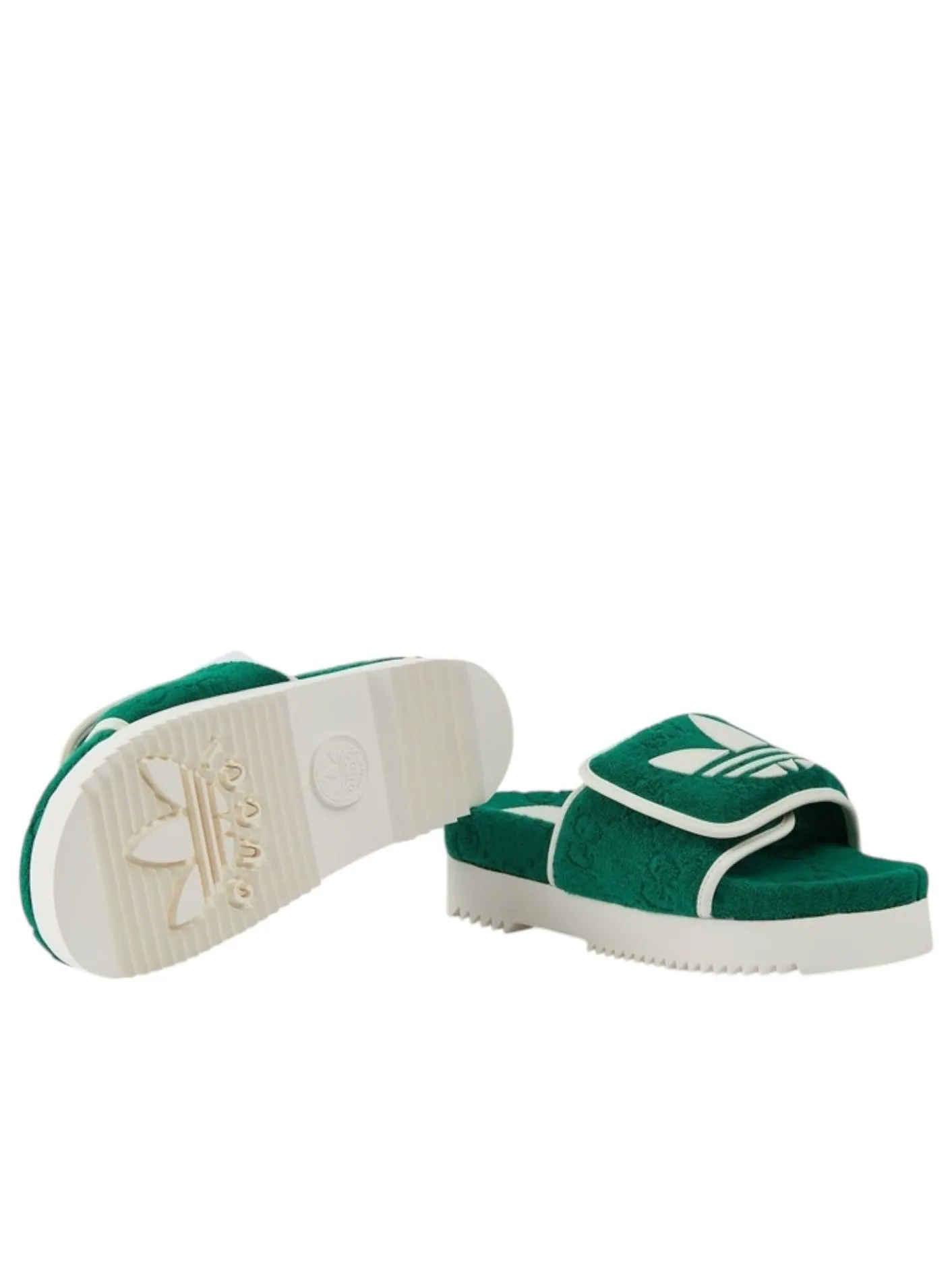 Сандалии (WMNS) adidas x Gucci GG Platform Sandal 'Green' — изображение 5 из 5, зеленый