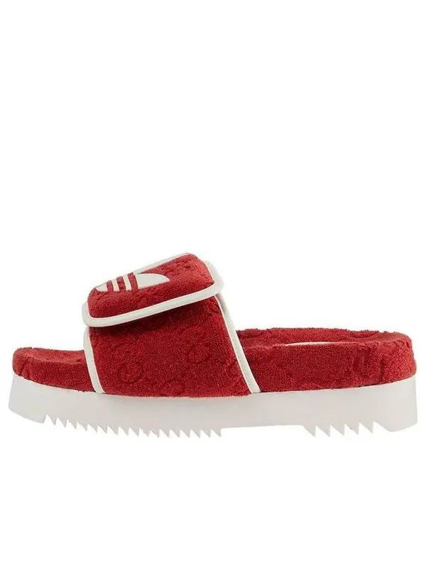 Сандалии x adidas gg platform sandal 'red cotton sponge' Gucci — изображение 1 из 1, красный