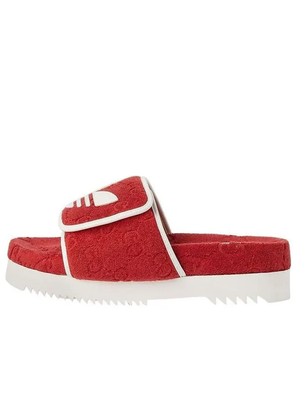 Сандалии x adidas gg platform sandal 'red cotton sponge' Gucci — изображение 1 из 1, красный
