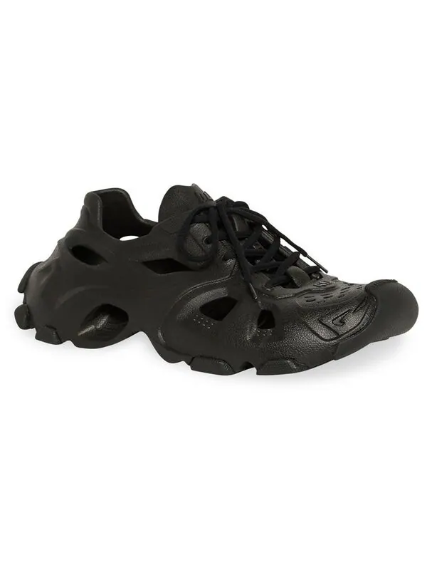Кроссовки hd lace up cut out sneakers 'black' Balenciaga — изображение 2 из 4, черный