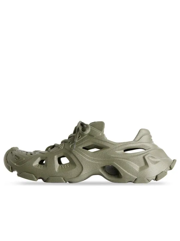 Кроссовки hd lace up cut out sneakers 'olive green' Balenciaga — изображение 1 из 4, оливковый зеленый