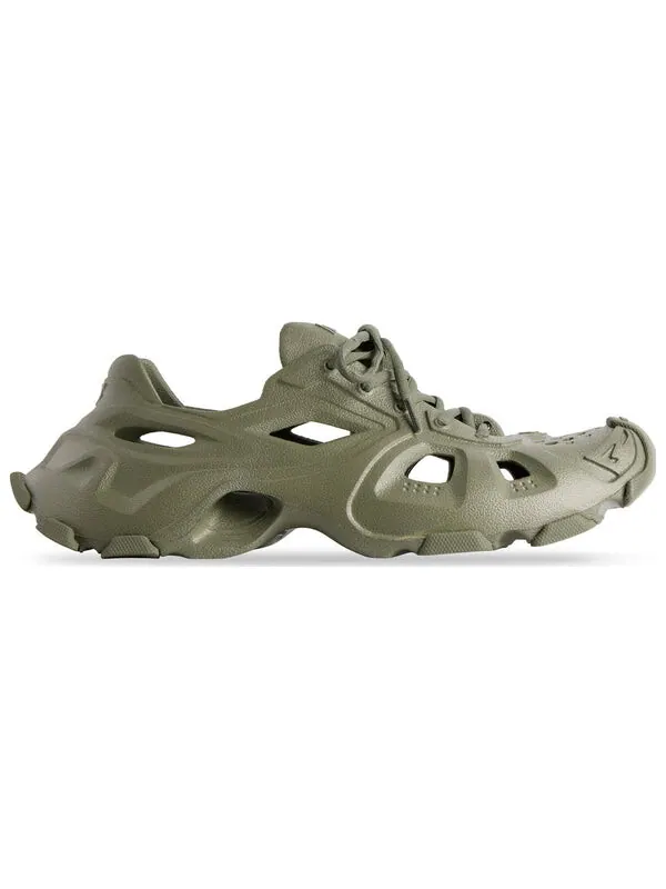 Кроссовки hd lace up cut out sneakers 'olive green' Balenciaga — изображение 2 из 4, оливковый зеленый