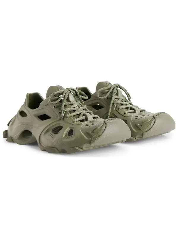 Кроссовки hd lace up cut out sneakers 'olive green' Balenciaga — изображение 3 из 4, оливковый зеленый