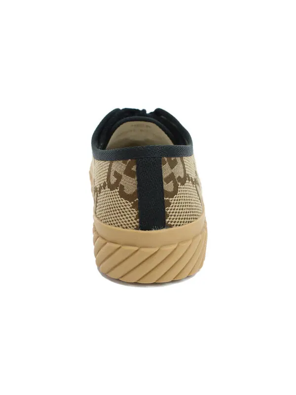 Кроссовки maxi gg lace-up sneakers 'beige black' Gucci — изображение 4 из 4, бежевый/черный