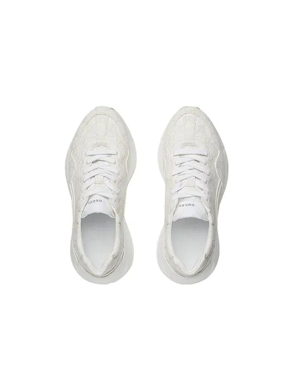Кроссовки rhyton 'white monogram' Gucci — изображение 3 из 4, белый