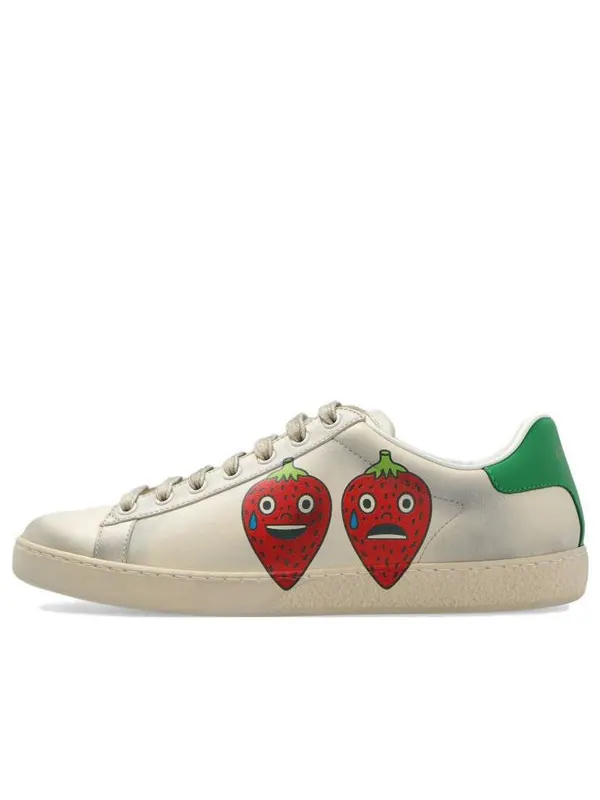 Кроссовки ace 'strawberry' Gucci — изображение 1 из 4, белый/зеленый/красный