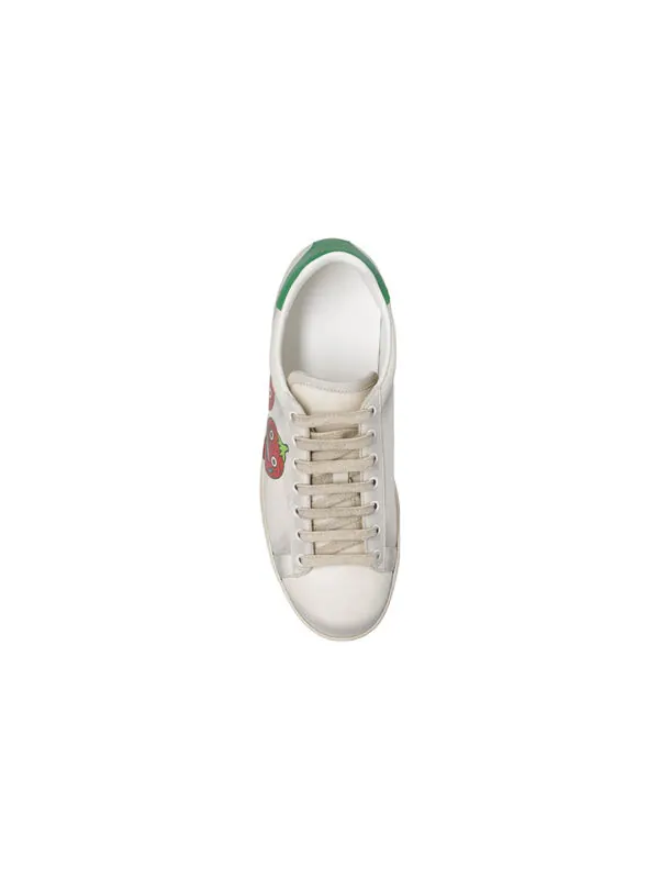 Кроссовки ace 'strawberry' Gucci — изображение 4 из 4, белый/зеленый/красный