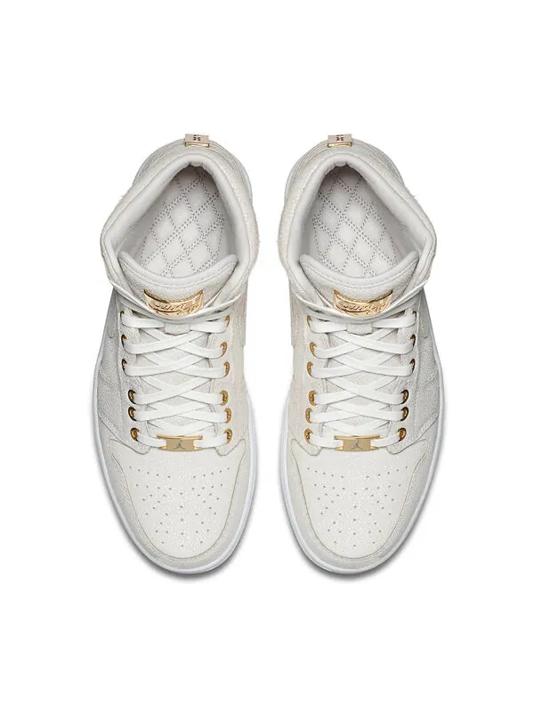 Кроссовки 1 ретро высокие og Air Jordan — изображение 4 из 4, белый/белый-золотистый