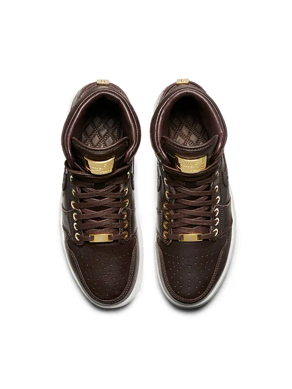Кроссовки 1 retro high og pinnacle 'croc' Air Jordan — изображение 2 из 4, коричневый/золотистый