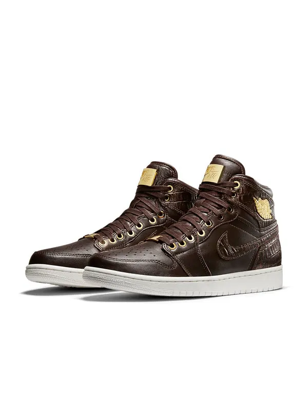 Кроссовки 1 retro high og pinnacle 'croc' Air Jordan — изображение 4 из 4, коричневый/золотистый