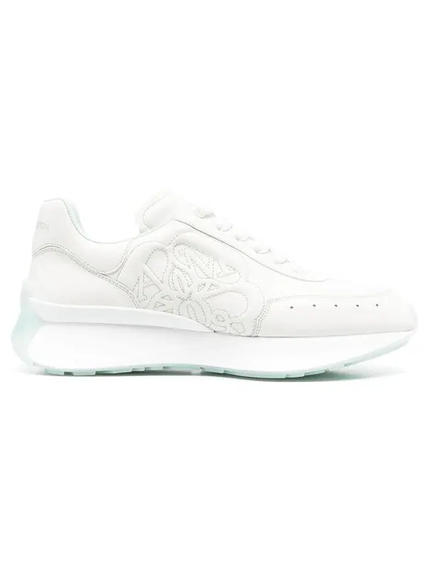 Кроссовки sprint runner 'white green' Alexander Mcqueen — изображение 2 из 4, белый/зеленый