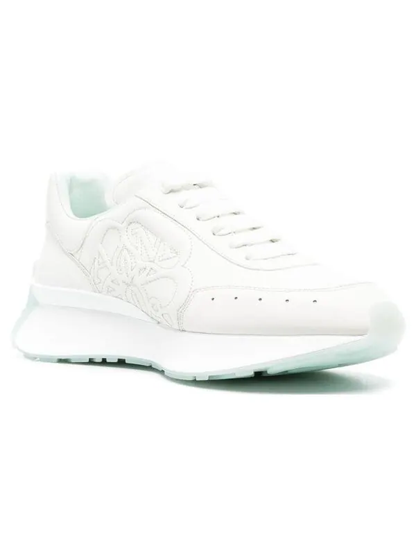 Кроссовки sprint runner 'white green' Alexander Mcqueen — изображение 3 из 4, белый/зеленый