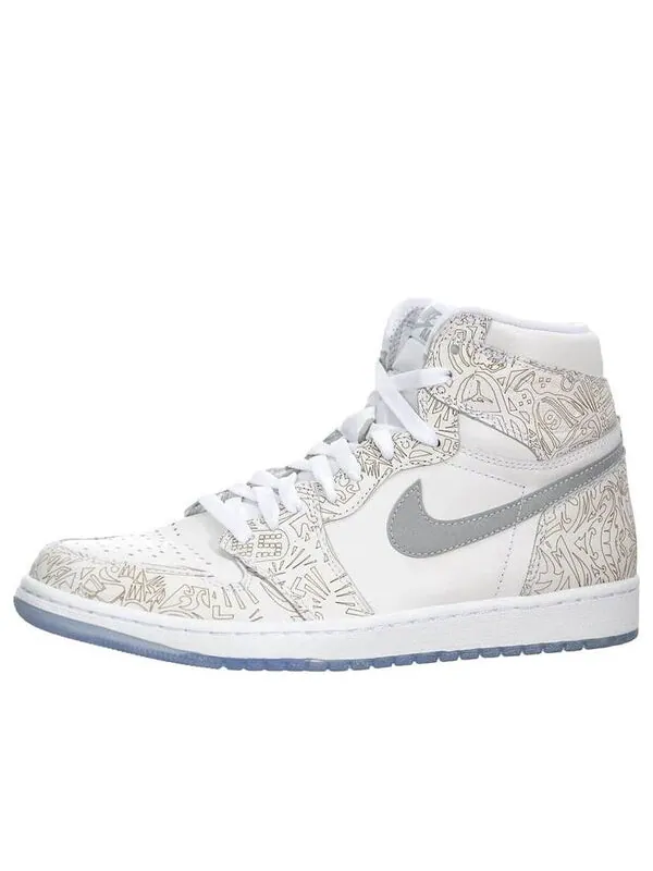 Кроссовки 1 ретро высокие og Air Jordan — изображение 1 из 4, белый/серебристый
