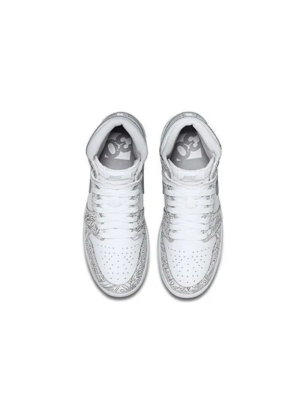 Кроссовки 1 ретро высокие Air Jordan — изображение 4 из 4, белый/серебристый