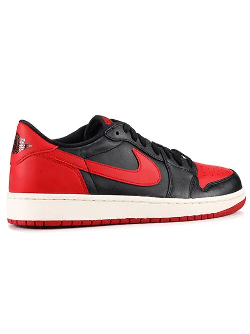 Кроссовки 1 ретро низкие og Air Jordan — изображение 3 из 4, черный/красный
