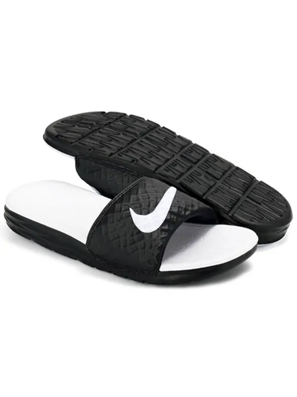 Тапочки benassi solarsoft 'black' Nike — изображение 3 из 4, черный/белый
