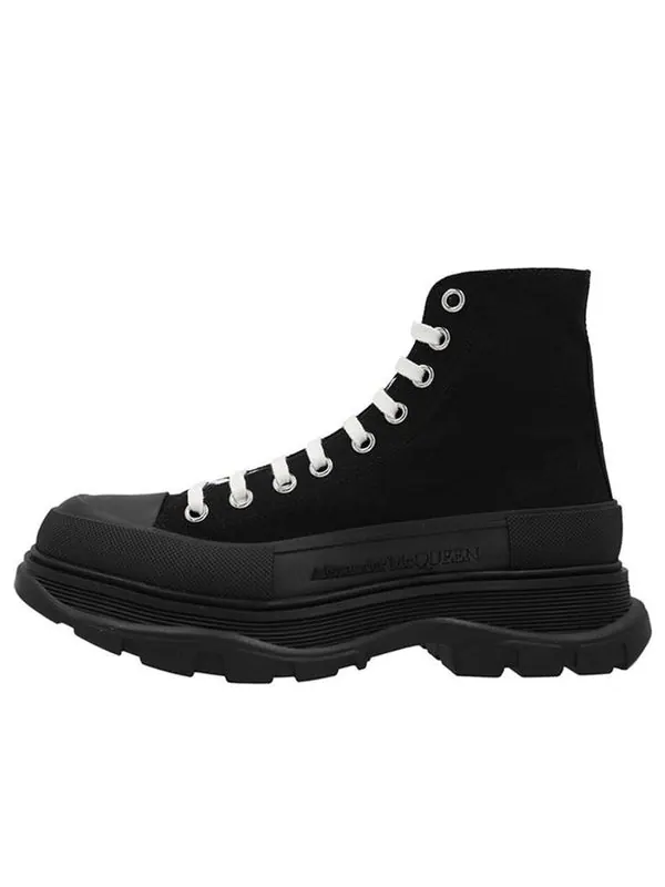 Кроссовки tread slick canvas high top sneakers 'black white' Alexander Mcqueen — изображение 1 из 4, черный/белый