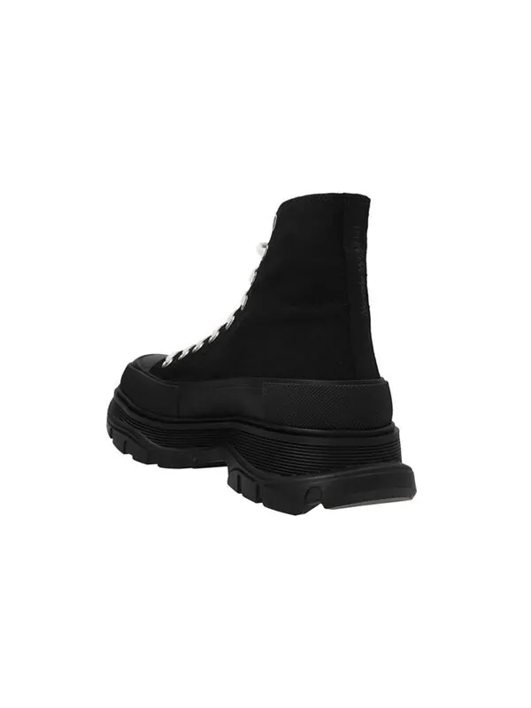 Кроссовки tread slick canvas high top sneakers 'black white' Alexander Mcqueen — изображение 3 из 4, черный/белый