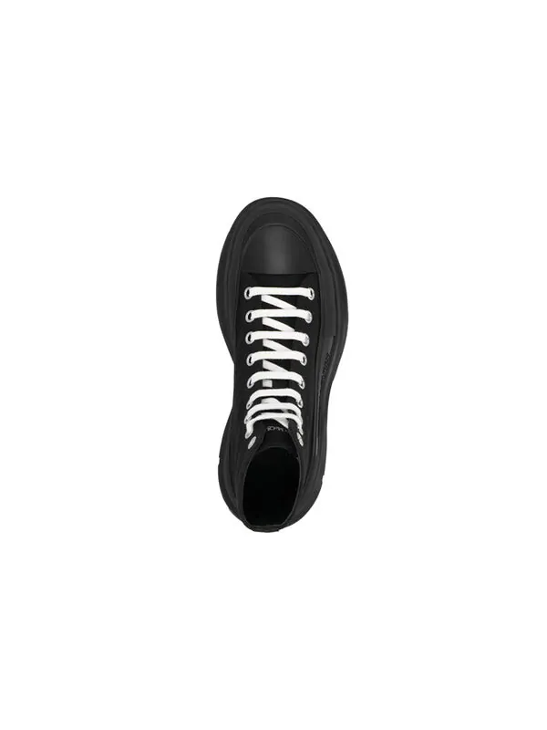 Кроссовки tread slick canvas high top sneakers 'black white' Alexander Mcqueen — изображение 4 из 4, черный/белый