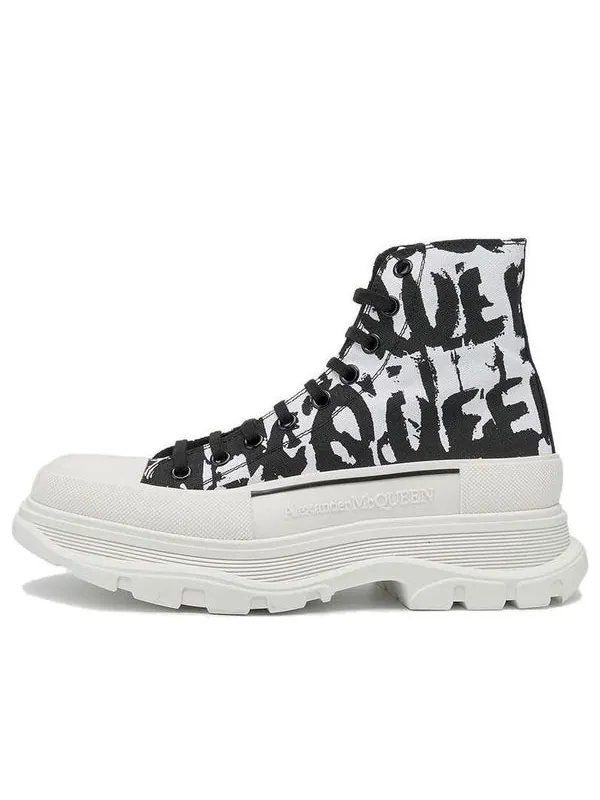 Кроссовки tread slick graffiti boots 'white black cream' Alexander Mcqueen — изображение 1 из 4, белый/черный