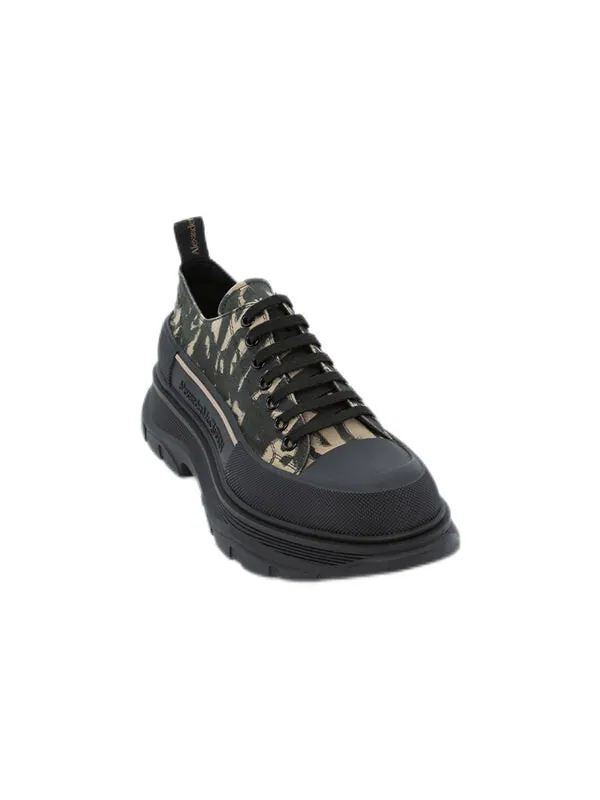 Кроссовки graffiti tread slick lace-up sneakers 'beige green black' Alexander Mcqueen — изображение 2 из 4