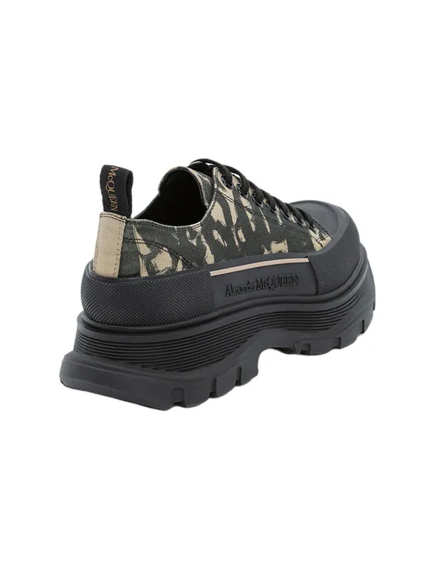 Кроссовки graffiti tread slick lace-up sneakers 'beige green black' Alexander Mcqueen — изображение 3 из 4