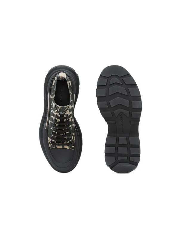 Кроссовки graffiti tread slick lace-up sneakers 'beige green black' Alexander Mcqueen — изображение 4 из 4