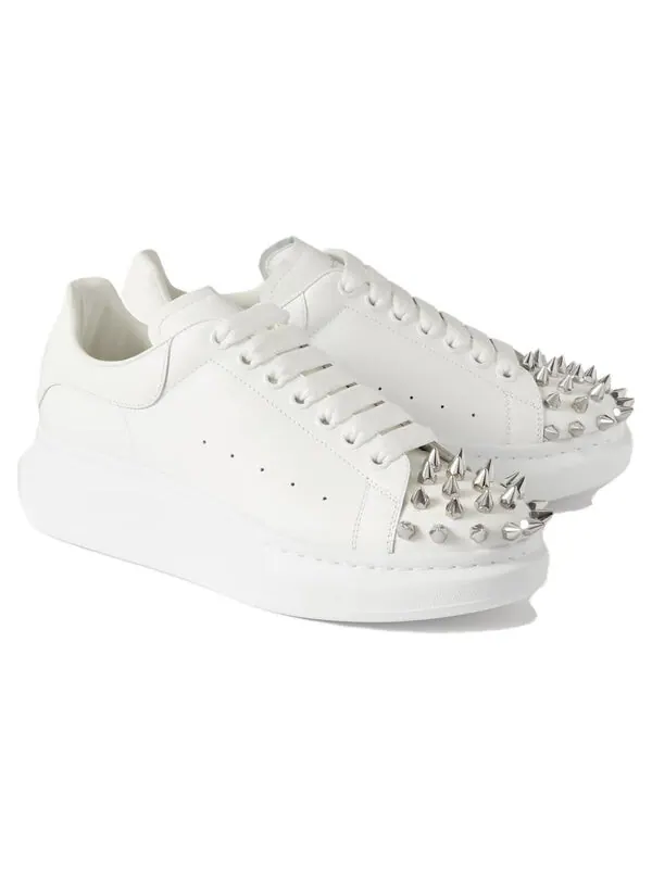 Кроссовки leather spike larry sneakers 'white' Alexander Mcqueen — изображение 3 из 4, белый