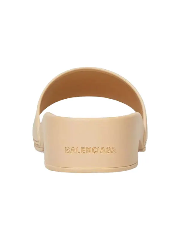 Тапочки pool clogs 'beige' Balenciaga — изображение 4 из 4, бежевый
