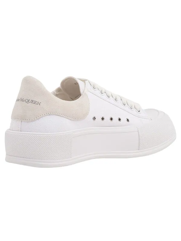 Кроссовки deck plimsoll lace-up trainers 'white beige' Alexander Mcqueen — изображение 2 из 2, белый/бежевый