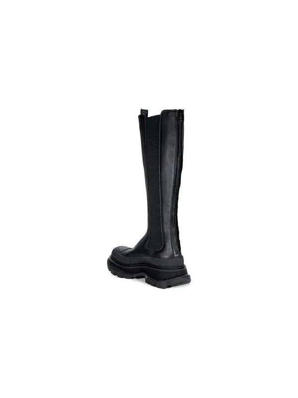 Кроссовки tread leather over-the-knee boots 'black' Alexander Mcqueen — изображение 4 из 4, черный