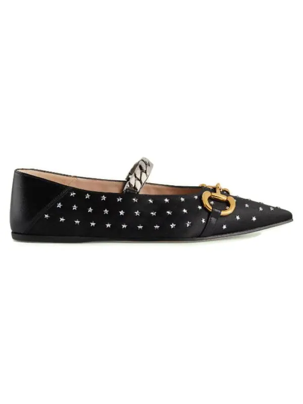 Тапочки lovelight flat ballet shoes Gucci — изображение 2 из 4, черный